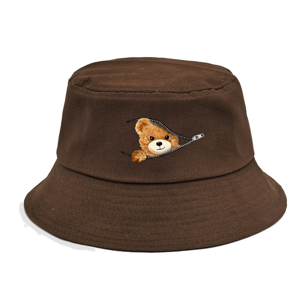 Wholesale New Printed Bear Bucket Hat